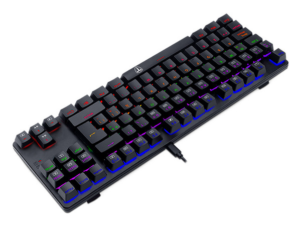 Kit de Teclado y Mouse Gamer T-Dagger Advance Force T-TGS005, Iluminación RGB, USB de 1.6m, Switch Rojo. Color Negro. (Versión en Español).