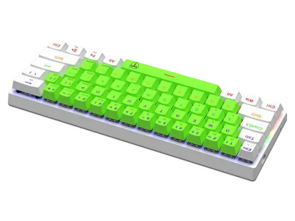 Teclado Gamer Mecánico T-Dagger Arena T-TGK321, Iluminación RGB, USB. Color Verde y Blanco. (Versión en Inglés).