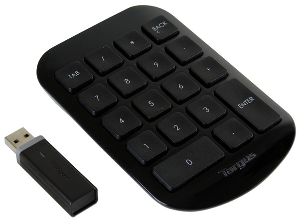 Teclado Numérico Targus Inalámbrico, Receptor USB. Color Negro.