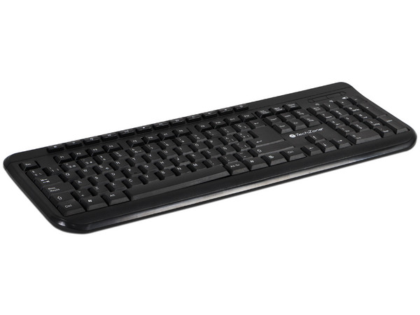 Kit de Teclado y Mouse óptico inalámbrico TechZone TZ16COMB01-INA, USB.