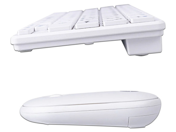 Kit de Mini Teclado y Mouse TechZone Young Pop White, Receptor USB, Español. Color Blanco.