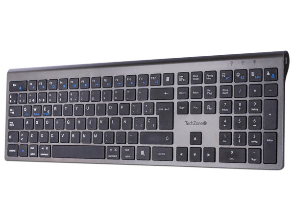 Teclado Techzonet ZACTCB01, Inalambrico, Bluetooth,Recargable, Usb Tipo C