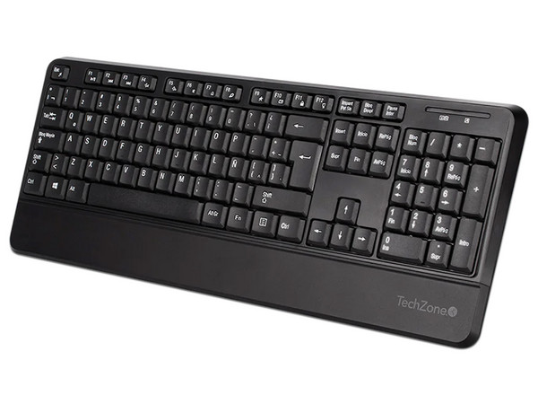 Kit de Teclado y Mouse TechZone TZCOMBINA07, Inalámbrico USB. Color Negro
