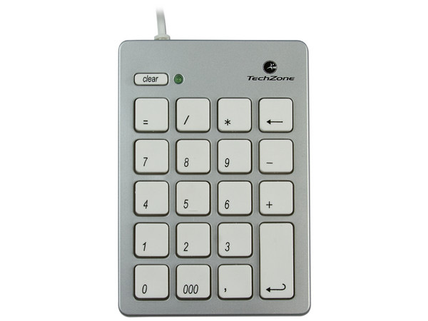 Teclado Numérico con Calculadora Incorporada TechZone, USB 