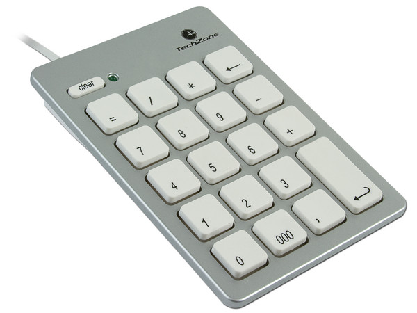 Teclado Numérico con Calculadora Incorporada TechZone, USB 