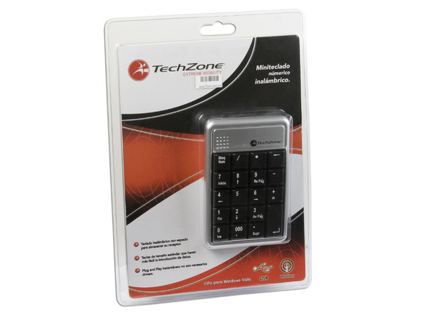 MiniTeclado Numérico inalámbrico TechZone, USB