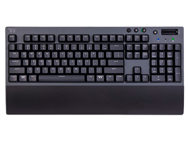 Teclado Mecánico Gamer Inalámbrico Thermaltake Cherry GKB-WOW-RDSNUS-01, Bluetooth, Wi-Fi, USB, Color Gris/Negro.