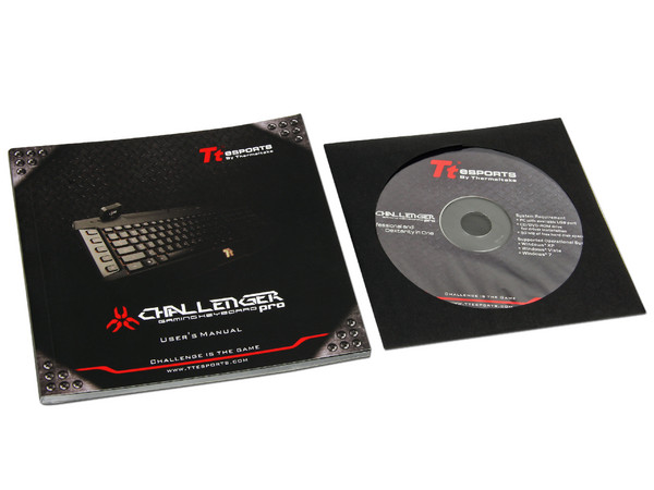 Teclado Tt eSports Challenger Gaming Keyboard Pro (en inglés), Teclas Retroiluminadas, 10 Teclas Macro programables, Micro ventilador, USB.