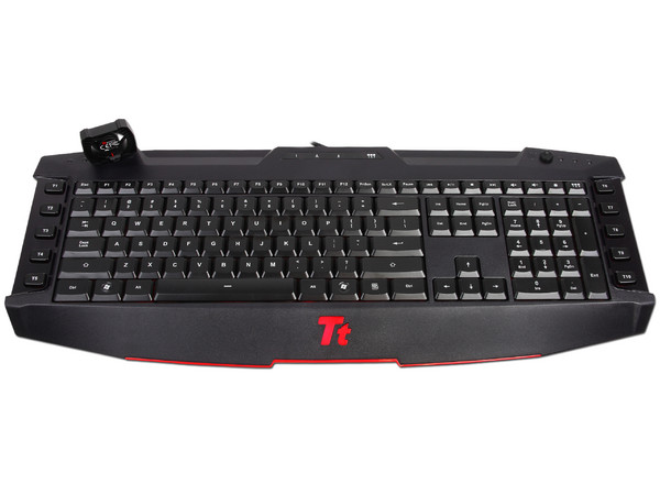 Teclado Tt eSports Challenger Gaming Keyboard Pro (en inglés), Teclas Retroiluminadas, 10 Teclas Macro programables, Micro ventilador, USB.