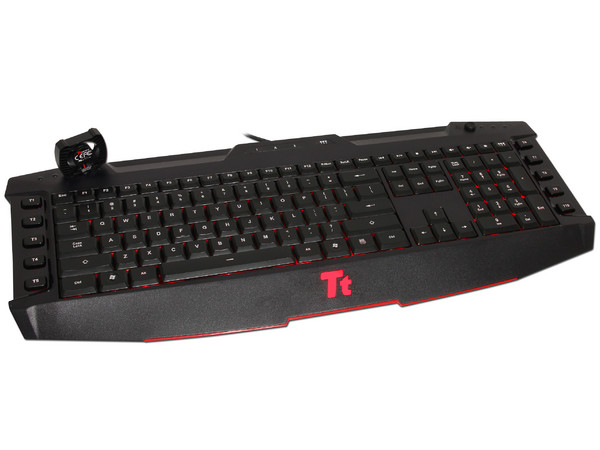 Teclado Tt eSports Challenger Gaming Keyboard Pro (en inglés), Teclas Retroiluminadas, 10 Teclas Macro programables, Micro ventilador, USB.