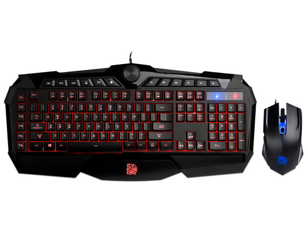 Teclado y Mouse Gamer Thermaltake Tt eSports Challenger Prime RGB, USB, en Inglés. Color Negro.