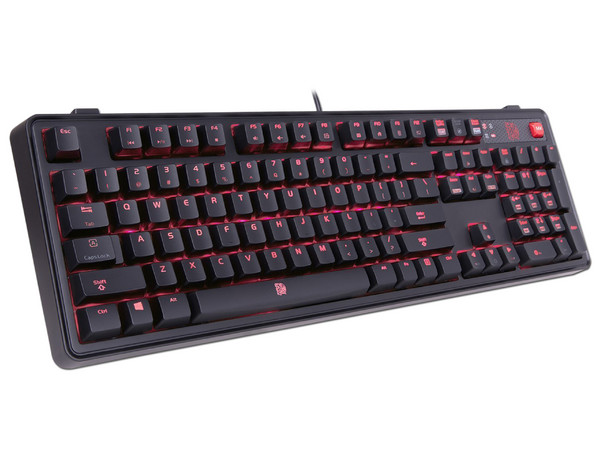 Teclado Mecanico Tt eSports Meka Pro Cherry Blue (en inglés), Teclas Retroiluminadas, USB.