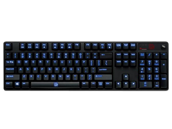 Teclado Mecanico Tt eSports POSEIDON Z Blue Switch (en inglés), Teclas Retroiluminadas, USB.