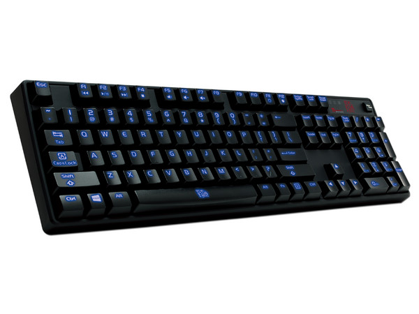 Teclado Mecanico Tt eSports POSEIDON Z Blue Switch (en inglés), Teclas Retroiluminadas, USB.