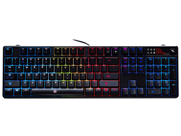 Teclado Mecanico Tt eSports POSEIDON Z Brown Switch (en inglés), Teclas Retroiluminadas RGB, USB.
