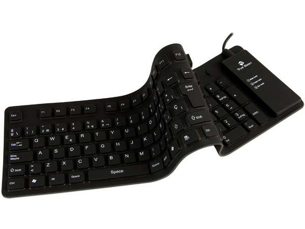 Teclado Flexible TrueBasix, USB. Color Negro