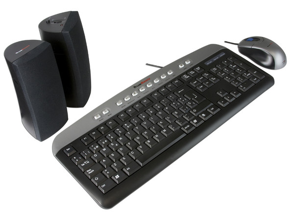KIT TrueBasix TXK-3000 de Teclado, Mouse Óptico y Bocinas.