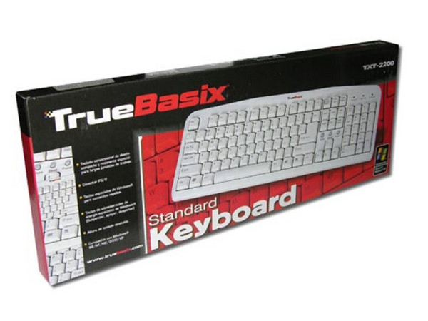 Teclado TrueBasix TXT-2200 Standard, PS/2, Color Beige.