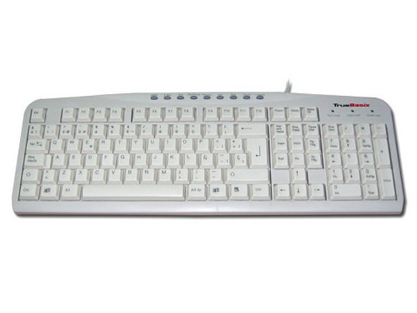Teclado TrueBasix TXT-2500 Multimedia, PS/2, Color Beige.