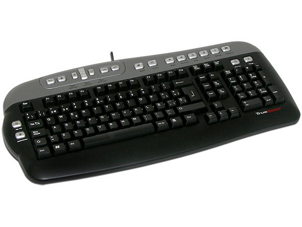 Teclado TrueBasix TXT-3800c con Lector de Memorias y Puerto USB, Color Negro con Plateado. USB