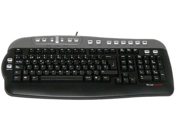Teclado TrueBasix TXT-3800c con Lector de Memorias y Puerto USB, Color Negro con Plateado. USB
