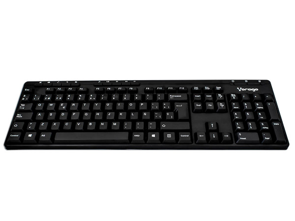 Teclado Multimedia Vorago KB-202, USB, Versión en Español. Color Negro.