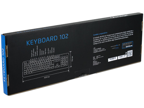 Teclado Multimedia Vorago KB-102, USB.