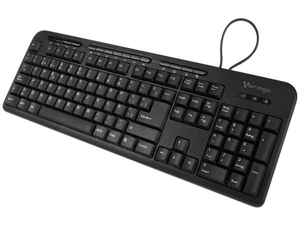 Teclado Multimedia Vorago KB-204, USB. Color Negro.