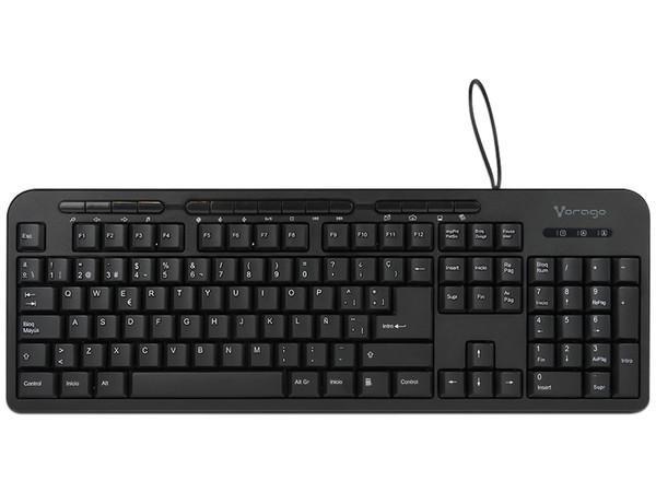 Teclado Multimedia Vorago KB-204, USB. Color Negro.