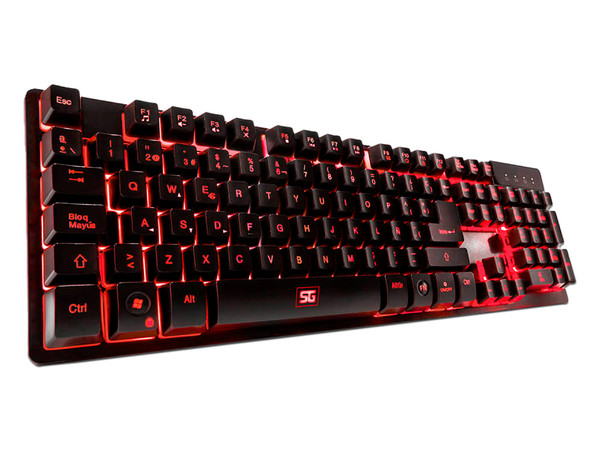 Teclado multimedia Vorago KB-502 con teclas retroiluminadas, USB.