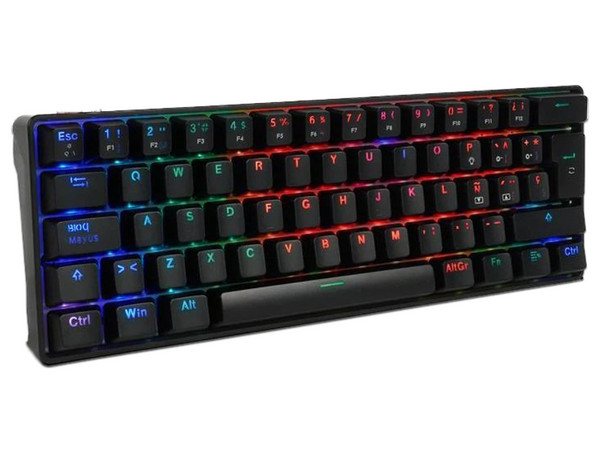 Teclado Mecánico Gamer Vorago KBG560, RGB, USB, Switch Azul. Color Negro.