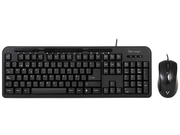 Kit de Teclado y Mouse Vorago KM-107, Teclas multimedia, Resolución 1000dpi, USB. Color Negro.