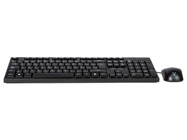 Kit de Teclado y Mouse Vorago KM-108, USB. Color Negro.