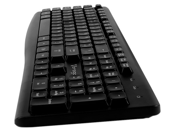 Teclado inalámbrico Vorago KM-200 V2, USB. Color Negro. (Versión en Español).