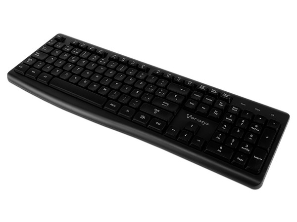 Teclado inalámbrico Vorago KM-200 V2, USB. Color Negro. (Versión en Español).