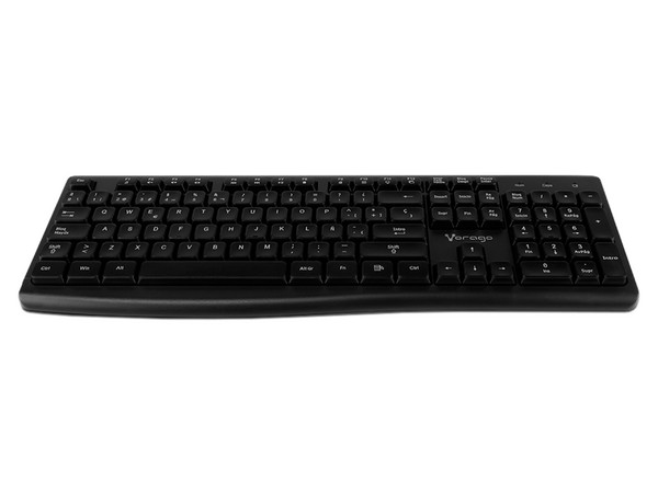 Teclado inalámbrico Vorago KM-200 V2, USB. Color Negro. (Versión en Español).