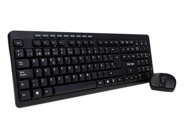 Kit teclado y Mouse inalámbrico Vorago KIT 304, USB.