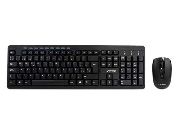 Kit teclado y Mouse inalámbrico Vorago KIT 304, USB.