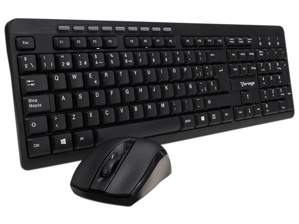 Kit teclado y Mouse inalámbrico Vorago KIT 304, USB.