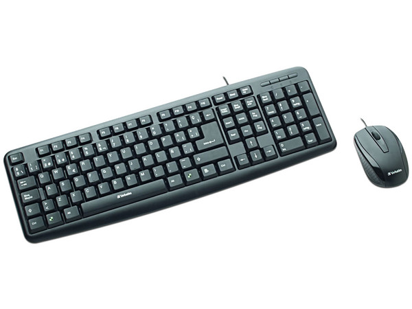 Teclado y Mouse Verbatim 98111, USB. Color Negro.