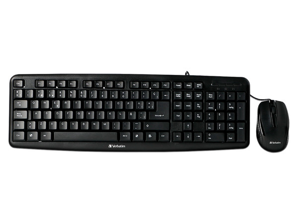 Teclado y Mouse Verbatim 98111, USB. Color Negro.