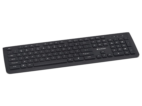 Teclado Multimedia Inalámbrico Verbatim 99793, USB, color negro. (Versión Inglés).