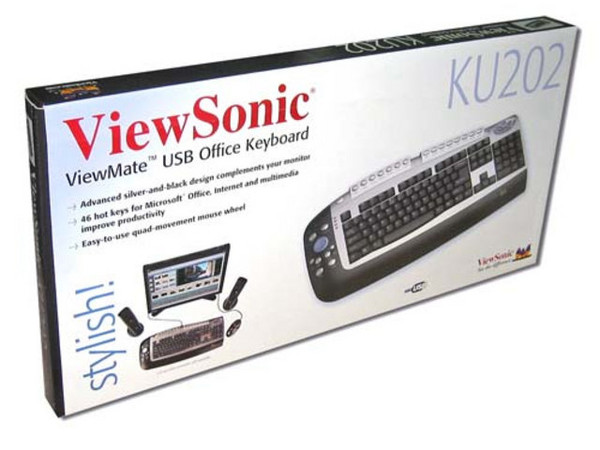 Teclado ViewSonic Multimedia, USB. Color Negro con Plateado