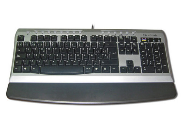 Teclado ViewSonic Multimedia, USB. Color Negro con Plateado