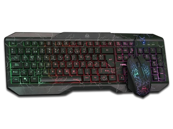 Kit de Teclado y Mouse Gamer Yeyian Phoenix 1001, iluminación LED, USB. Color Negro.