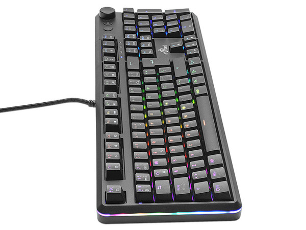 Teclado Gamer Mecánico Yeyian YTM-28208B , con retroiluminación RGB, USB, Switch Rojo.