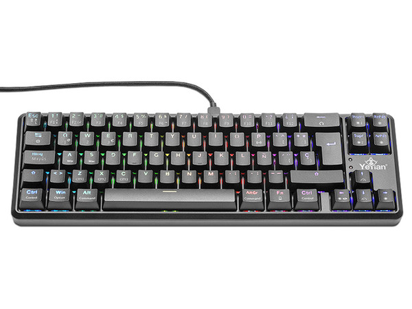 Teclado Mecánico Gamer Yeyian Akil RGB, USB. Switch Azul.