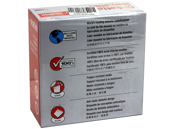 Caja de 10 diskettes Imation, formateados 2HD