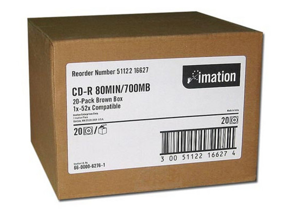 Paquete de 20 CD-R Imation de 700MB / 80Min, 52X