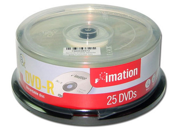 Paquete de 25 DVD-R Imation de 4.7GB / 8X